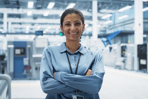 Woman managing a large facility.