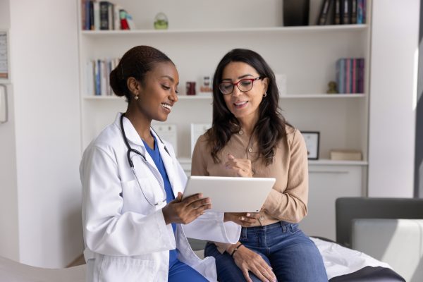 Doctor with her patient